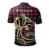 MacLachlan Modern Tartan Polo Shirt Viking Wolf